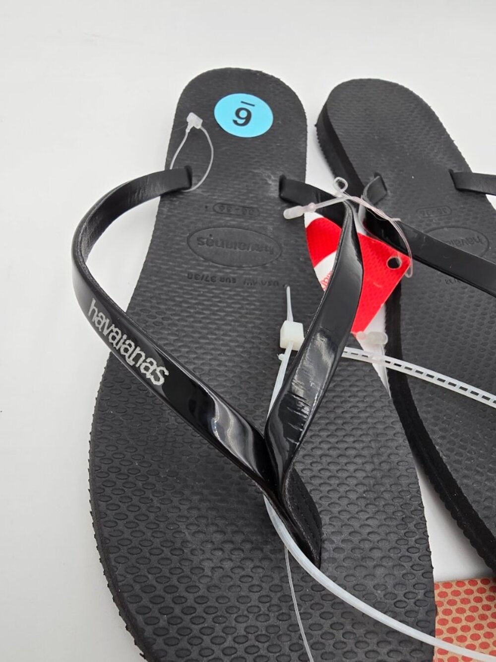 Havaianas You Metallic flip-flop sandals in Black Size 6 - Picture 4 of 8